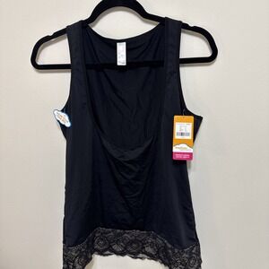 Warners Womens 2X Moderate Control Open-Bust Shaping Torsette Camisole Lace NWT